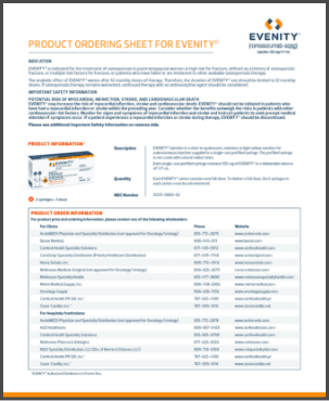 EVENITY Product Ordering Sheet