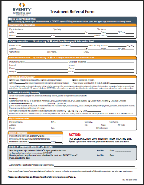 EVENITY Treatment Referral Form