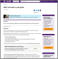 AMA Guidance on Telemedicine Coding*