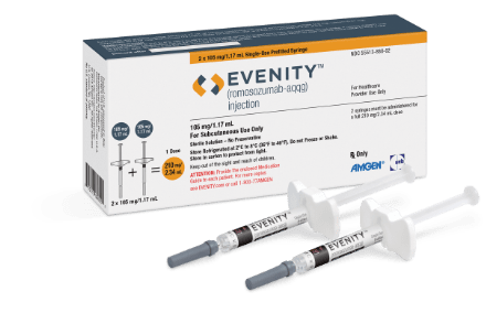 EVENITY® should be administered by a healthcare provider1